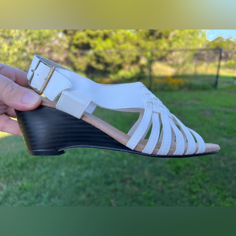 NWOT Angel Steps Weave Wedge Sandal Size 6.5 - Picture 3 of 9